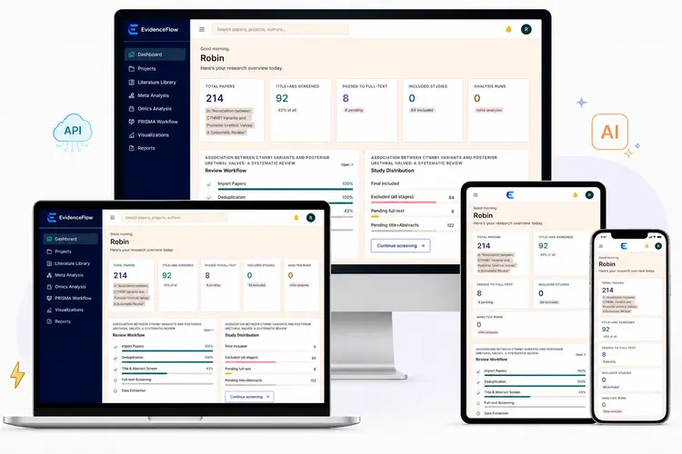 EvidenceFlow platform screenshot