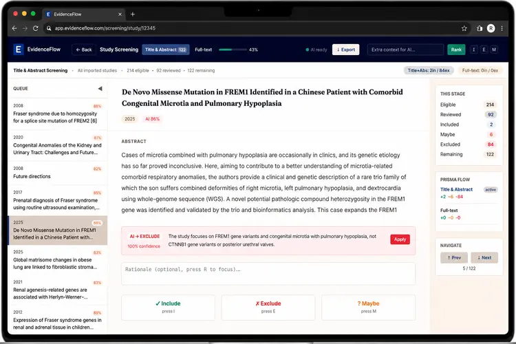 Screening Interface